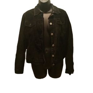 Women’s black leather for joseph suede jacket us m